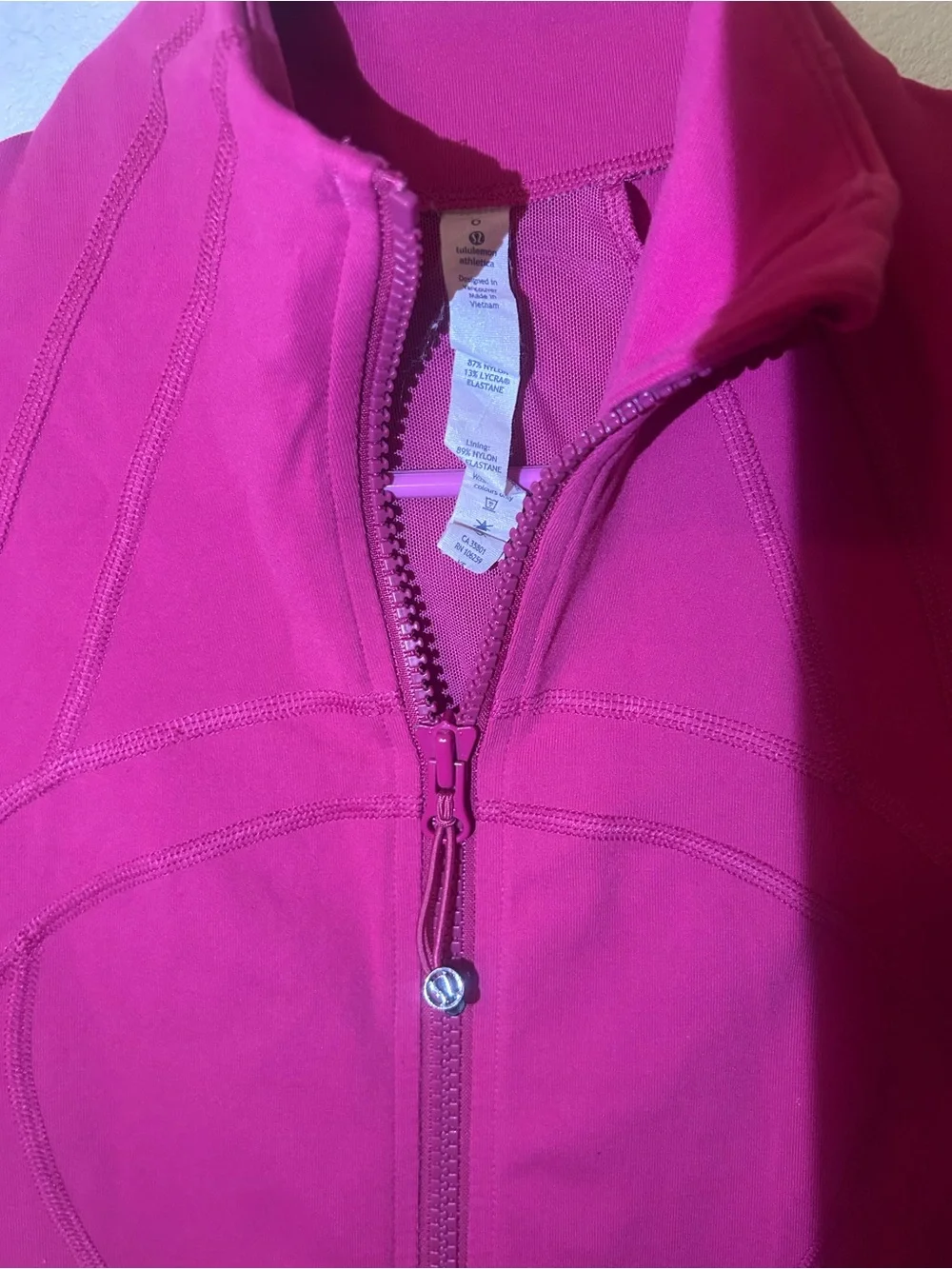 lululemon athletica Hot Pink Zip-Up Jacket